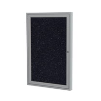Ghent's 24" x 18" 1 Door Enclosed Bulletin Board in Multi-Color