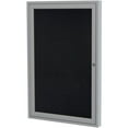 thumbnail image 1 of Ghent's 36" x 30" 1 Door Enclosed Rubber Bulletin Board in Black, 1 of 4