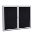 thumbnail image 1 of Ghent's 36" x 48" 2 Door Enclosed Rubber Bulletin Board in Black, 1 of 5