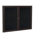 thumbnail image 1 of Ghent's 36" x 48" 2 Door Enclosed Rubber Bulletin Board in Black, 1 of 2