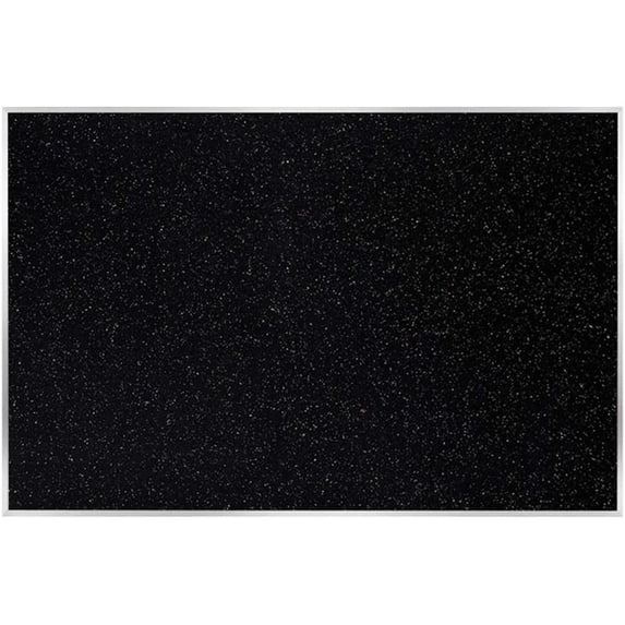 Ghent's 4' x 10' Rubber Bulletin Board with Aluminum Frame in Multi-Color