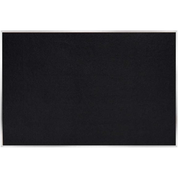 Ghent's 4' x 5' Rubber Bulletin Board with Aluminum Frame in Black