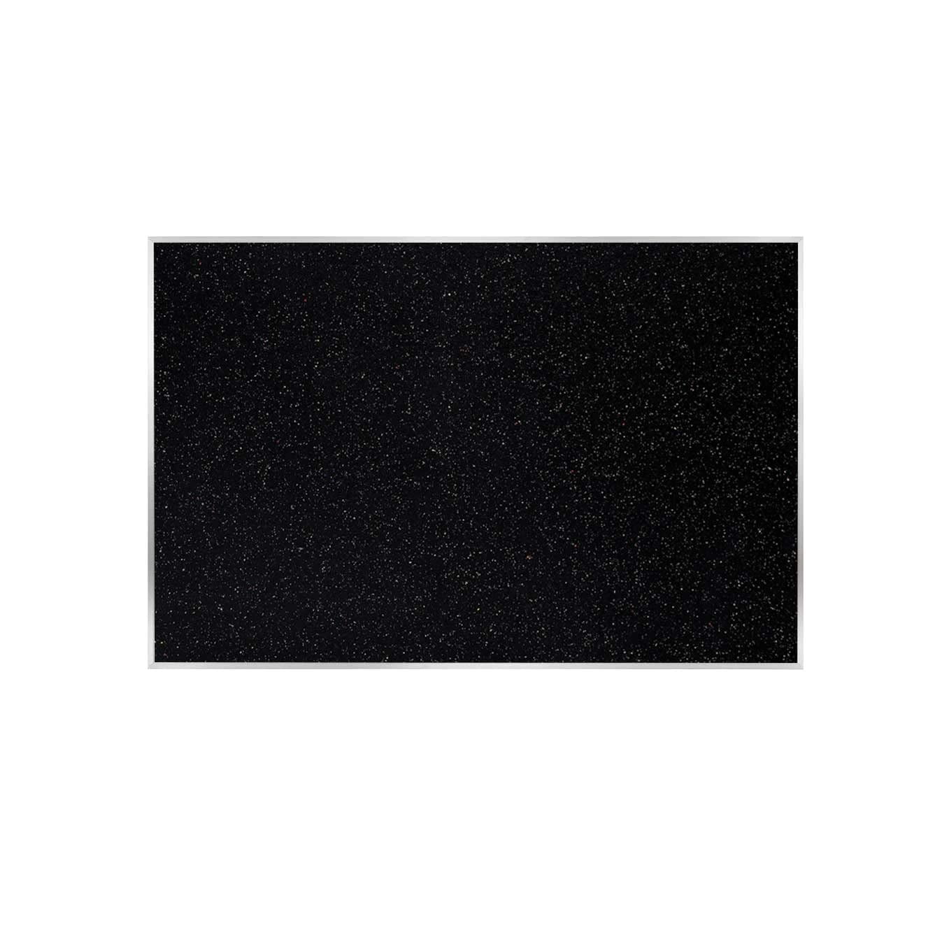 Ghent's 4' x 6' Rubber Bulletin Board with Aluminum Frame in Multi-Color