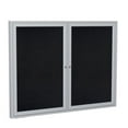 thumbnail image 1 of Ghent's 48" x 60" 2 Door Enclosed Rubber Bulletin Board in Black, 1 of 4