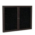 thumbnail image 1 of Ghent's 48" x 60" 2 Door Enclosed Rubber Bulletin Board in Speckled Tan, 1 of 2