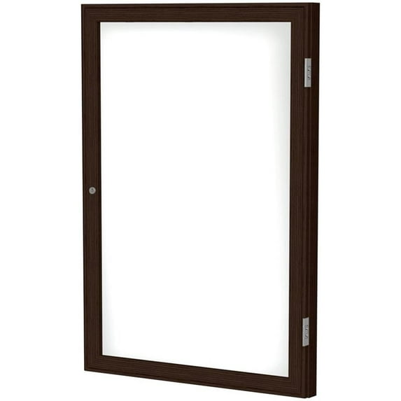 Ghent's Ceramic 36" x 36" 1 Door Enclosed Mag. Whiteboard in White