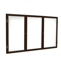 Ghent's Ceramic 36" x 72" 2 Door Enclosed Mag. Whiteboard in White