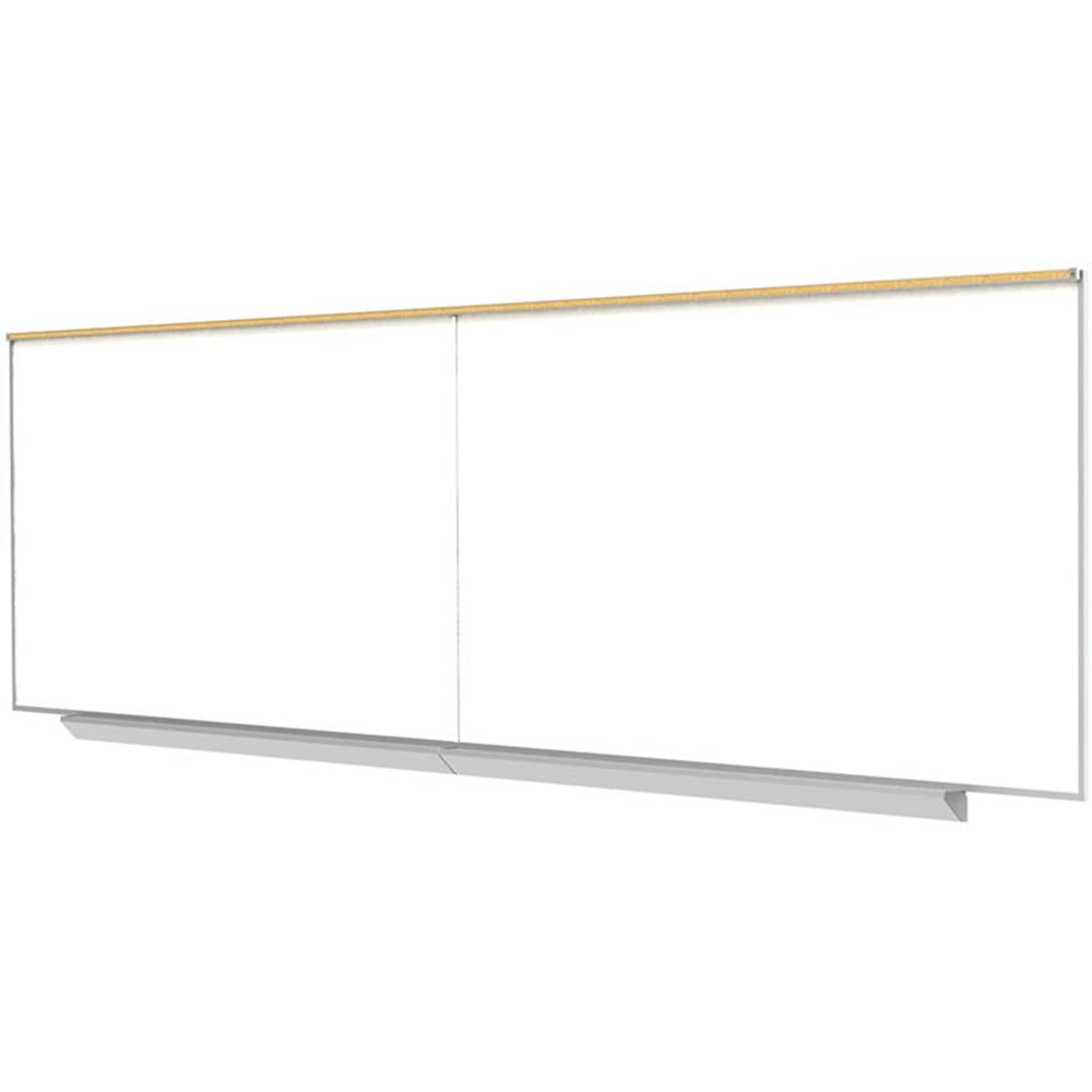 Ghent's Ceramic 4' x 16' Premium Mag. Whiteboard with 1" Maprial (2 Adjoined)