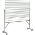 thumbnail image 1 of Ghent's Ceramic 4' x 6' Reversible Mag. Whiteboard (1 Music Staff) in White, 1 of 5