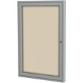 thumbnail image 1 of Ghent's Fabric 36" x 36" 1 Door Enclosed Bulletin Board in Beige, 1 of 2