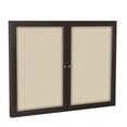 thumbnail image 1 of Ghent's Fabric 36" x 48" 2 Door Enclosed Bulletin Board in Beige, 1 of 2