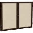 thumbnail image 1 of Ghent's Fabric 36" x 48" 2 Door Enclosed Headliner Bulletin Board in Beige, 1 of 2