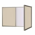 thumbnail image 1 of Ghent's Fabric VisuALL PC Multi Board Cabinet with Whiteboard in Beige, 1 of 4