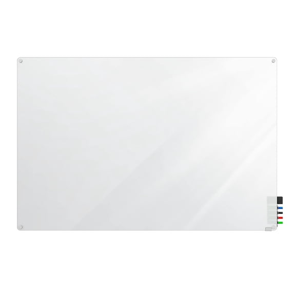 Ghent's Glass 4' x 4' Harmony Board with Radius Corners in Frosted Black