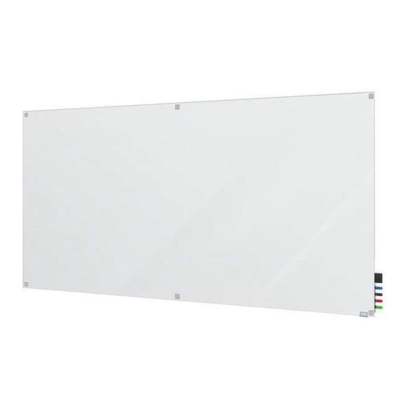 Ghent's Glass 4' x 5' Harmony Board with Square Corners in Frosted Black