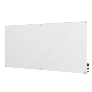 Ghent's Glass 4' x 6' Harmony Board with Square Corners in Frosted Black
