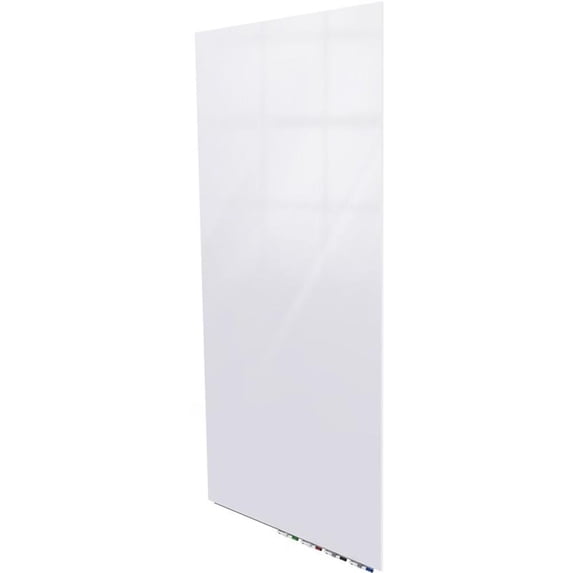 Ghent's Glass 6' x 4' Aria Low Porifle 1/4" Mag. Vert. Glassboard in White Back