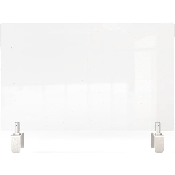 Ghent's Plastic 18" x 36" Partition Extender with Attached Clamp in Clear