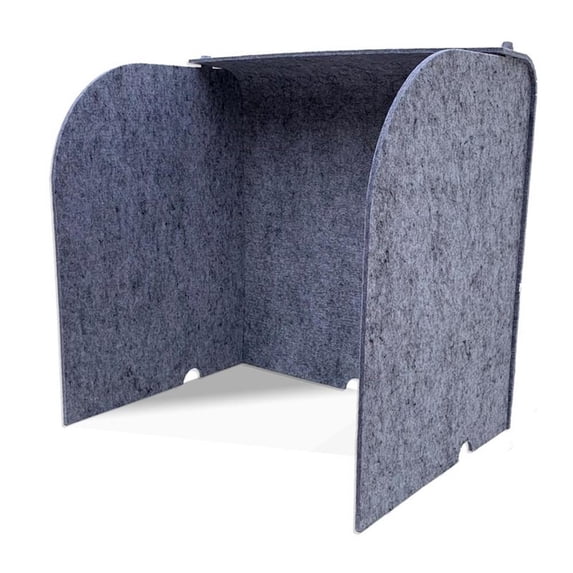 Ghent's Plastic 24" x 24" Acoustic Desktop Surround Divider in Silver