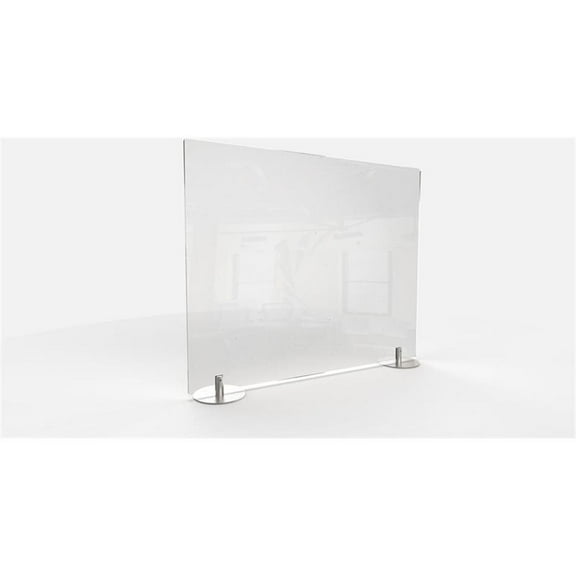Ghent's Plastic 24" x 29" Freestanding Clear Desktop Divider in Clear