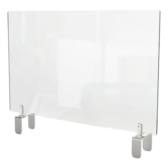 Ghent's Plastic 24" x 29" Partition Extender with Attached Clamp in Clear