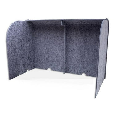 Ghent's Plastic 24" x 36" Acoustic Desktop Surround Divider in Silver