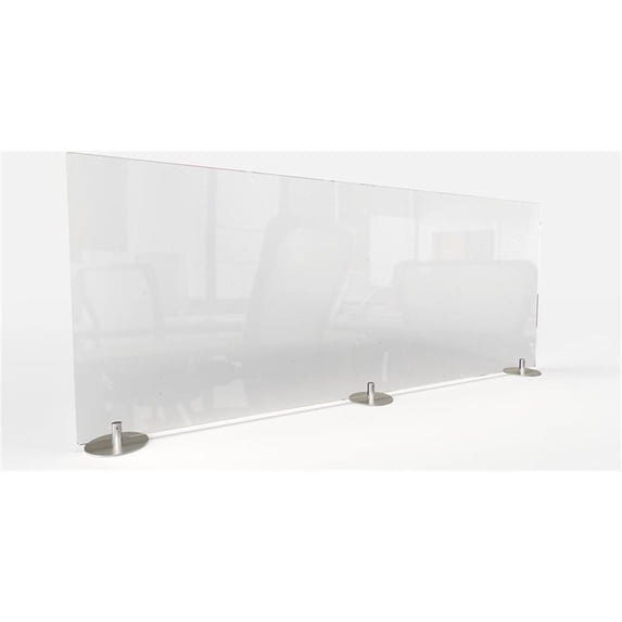 Ghent's Plastic 24" x 59" Freestanding Clear Desktop Divider in Clear