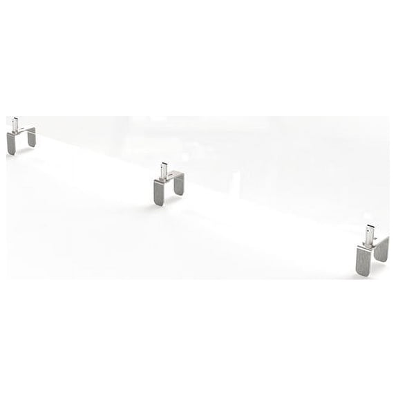 Ghent's Plastic 30" x 59" Partition Extender with Attached Clamp in Clear