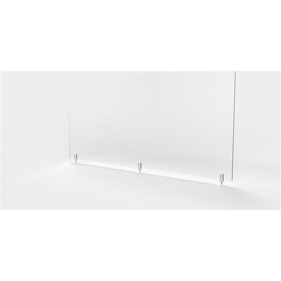 Ghent's Plastic 30" x 59" Partition Extender with Screws in Clear