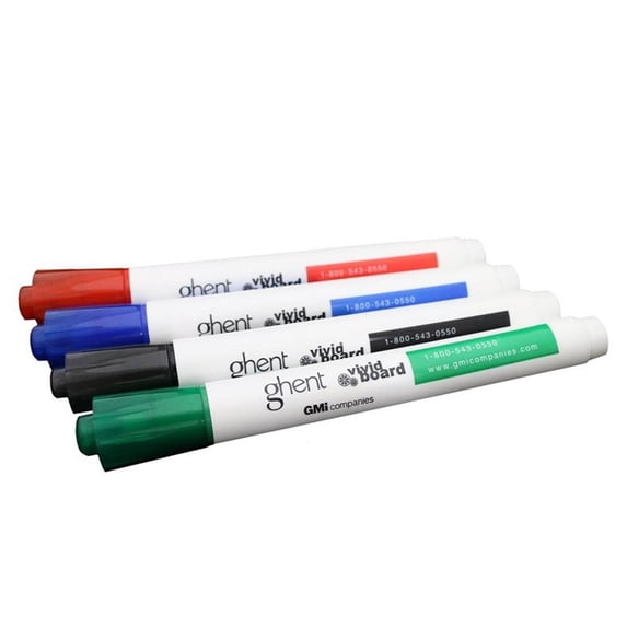 Ghent's Plastic Markers Assorted 4 Pack in Multi-Color