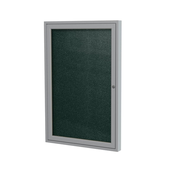 Ghent's Vinyl 24" x 18" 1 Door Enclosed Bulletin Board in Black