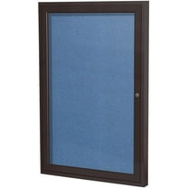 Ghent's Vinyl 24" x 18" 1 Door Enclosed Bulletin Board in Ocean Blue
