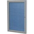 thumbnail image 1 of Ghent's Vinyl 24" x 18" 1 Door Enclosed Bulletin Board in Ocean Blue, 1 of 4