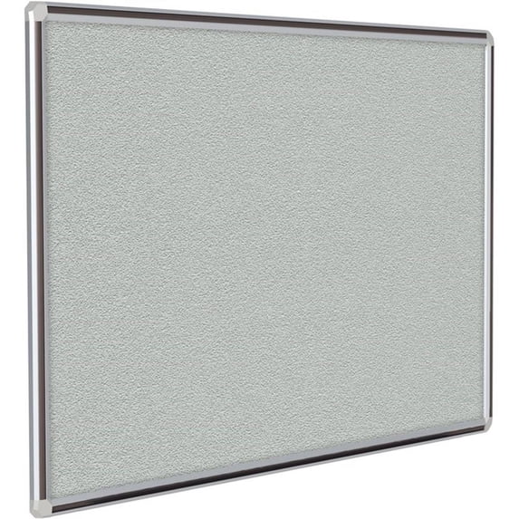Ghent's Vinyl 3' x 4' DecoAurora Bulletin Board with Black Trim in Gray
