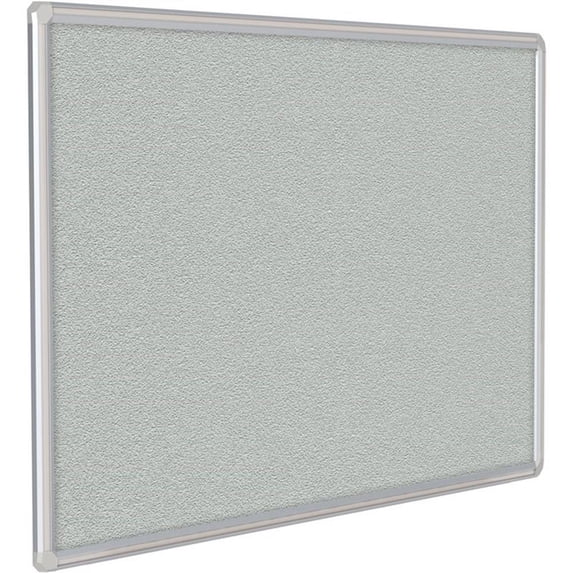 Ghent's Vinyl 3' x 4' DecoAurora Bulletin Board with Gray Trim in Gray