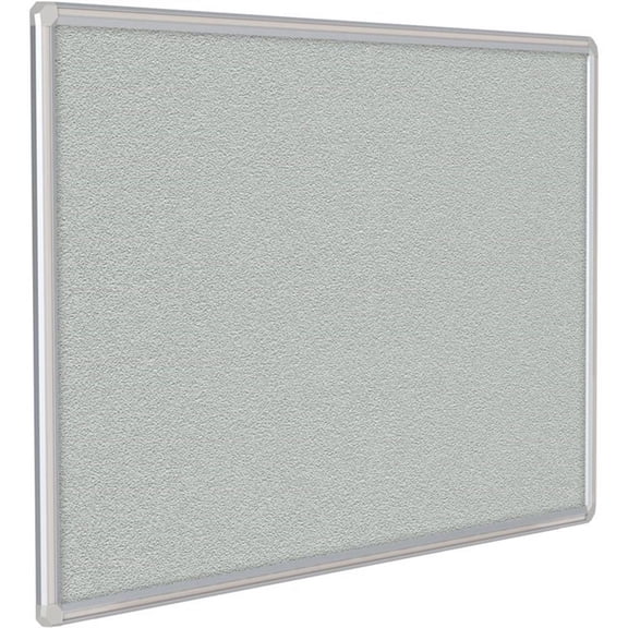 Ghent's Vinyl 3' x 4' DecoAurora Bulletin Board with Gray Trim in Gray