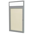 thumbnail image 1 of Ghent's Vinyl 36" x 24" 1 Door Enclosed Bulletin Board in Ivory, 1 of 4