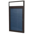 thumbnail image 1 of Ghent's Vinyl 36" x 24" 1 Door Enclosed Bulletin Board in Navy, 1 of 2