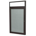 thumbnail image 1 of Ghent's Vinyl 36" x 24" 1 Door Enclosed Headliner Bulletin Board in Silver, 1 of 2