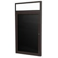 thumbnail image 1 of Ghent's Vinyl 36" x 24" 1 Door Enclosed Letterboard in Black, 1 of 4