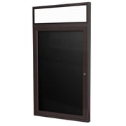 Ghents Vinyl 36 x 24 1 Door Enclosed Letterboard in Black