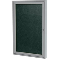 Ghent's Vinyl 36" x 30" 1 Door Enclosed Bulletin Board in Black