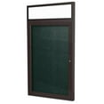 thumbnail image 1 of Ghent's Vinyl 36" x 30" 1 Door Enclosed Bulletin Board in Ebony Brown, 1 of 2