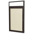 thumbnail image 1 of Ghent's Vinyl 36" x 30" 1 Door Enclosed Headliner Bulletin Board in Ivory, 1 of 2