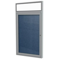 Ghent's Vinyl 36" x 30" 1 Door Enclosed Bulletin Board in Navy