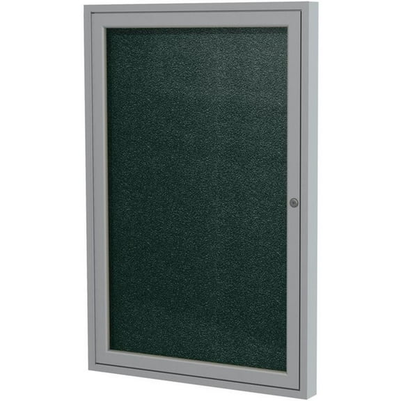 Ghent's Vinyl 36" x 36" 1 Door Enclosed Bulletin Board in Black