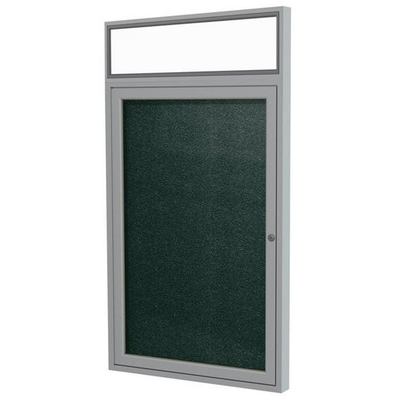 Ghent's Vinyl 36" x 36" 1 Door Enclosed Bulletin Board in Ebony Brown