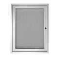 thumbnail image 1 of Ghent's Vinyl 36" x 36" 1 Door Enclosed Bulletin Board in Silver, 1 of 5