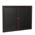 thumbnail image 1 of Ghent's Vinyl 36" x 48" 2 Door Enclosed Flannel Letterboard in Black, 1 of 2