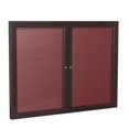 thumbnail image 1 of Ghent's Vinyl 36" x 60" 2 Door Enclosed Flannel Letterboard in Burgundy Red, 1 of 2